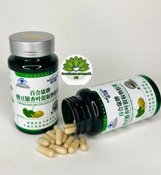Концентрат натуральный травяной Гинкго Baihekang brand natto Ginkgo biloba extract capsule 