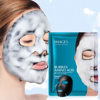 Пузырьковая маска с аминокислотами и бамбуковым углем  Images Amino Acid Bubbles Facial Mask